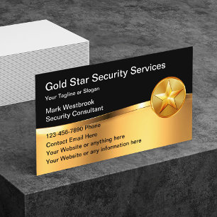 Classy Security Services Star Emblem Visitekaartje