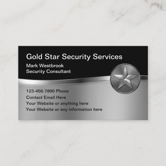 Classy Security Services Star-Visitekaartje Visitekaartje (Voorkant)