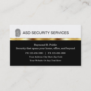 Classy Security-Visitekaartjes Visitekaartje