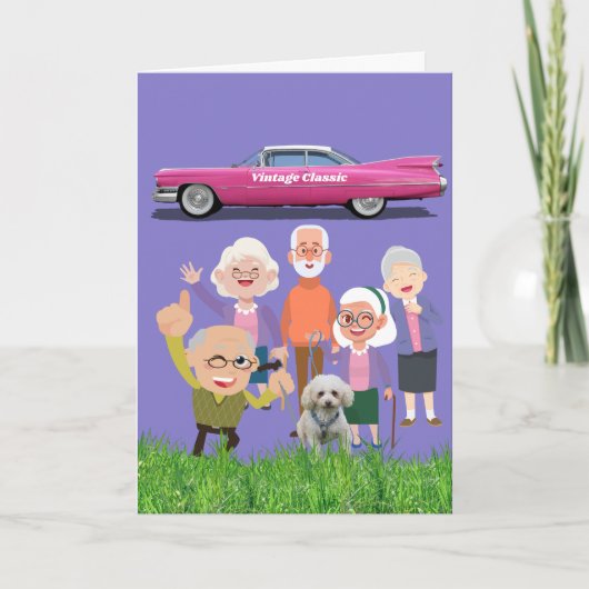 Classy Senioren Gevouwen Nota Kaarten Notitiekaartje (Voorkant)