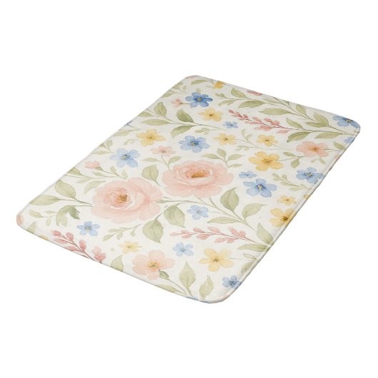 Classy Shabby Chic Franse Floral Art Pattern Badmat (Gekanteld)