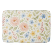 Classy Shabby Chic Franse Floral Art Pattern Badmat (Voorkant)