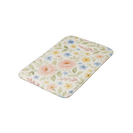 Classy Shabby Chic Franse Floral Art Pattern Badmat