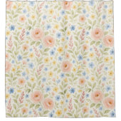 Classy Shabby Chic Franse Floral Art Pattern Douchegordijn (Voorkant)