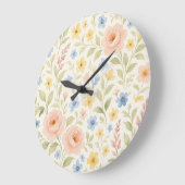Classy Shabby Chic Franse Floral Art Pattern Grote Klok (Hoek)