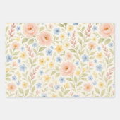 Classy Shabby Chic Franse Floral Art Pattern Inpakpapier Vel (Voorkant)