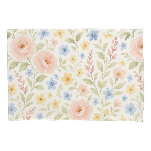 Classy Shabby Chic Franse Floral Art Pattern Kussensloop (Voorkant-Links)