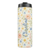 Classy Shabby Chic Franse Floral Art Pattern Thermosbeker (Voorkant)