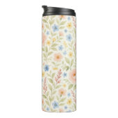 Classy Shabby Chic Franse Floral Art Pattern Thermosbeker (Geroteerd rechts)