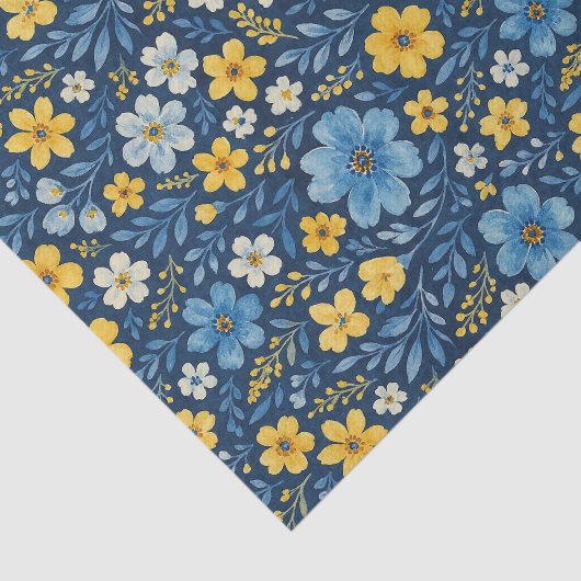 Classy Shabby Chic Franse Floral Art Pattern Tissuepapier (Detail)