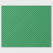 Classy Shamrock Green White Check Pattern Cadeaupapier (Vlak)