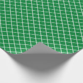 Classy Shamrock Green White Check Pattern Cadeaupapier (Hoek)