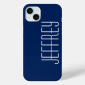 Classy Sharp Dark Blue & White, aangepaste jumbona Case-Mate iPhone Case (Achterkant)