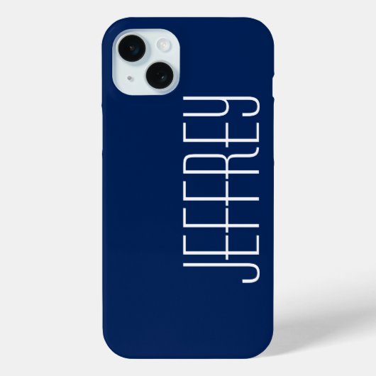Classy Sharp Dark Blue & White, aangepaste jumbona Case-Mate iPhone Case (Achterkant)