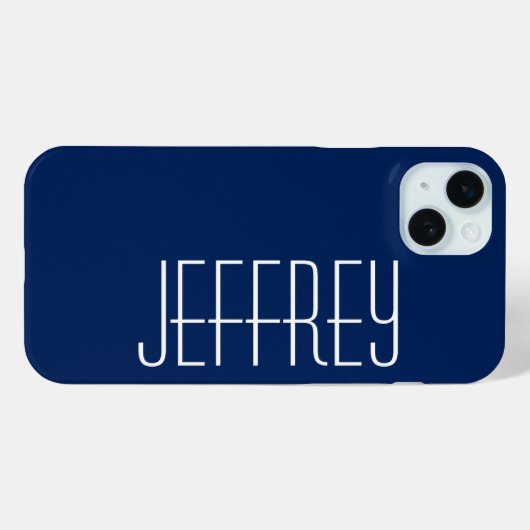 Classy Sharp Dark Blue & White, aangepaste jumbona Case-Mate iPhone Case (Achterkant (horizontaal))