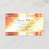 Classy Shimmery Roos Gold en Monogram Luxe Visitekaartje (Achterkant)