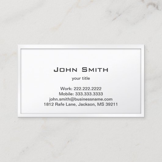 Classy Shiny Teeth Dental Visitekaartje (Achterkant)