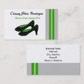 Classy Shoe Boutique - zwart en groen Visitekaartje (Voorkant / Achterkant)