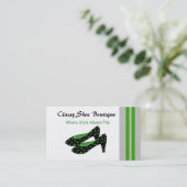 Classy Shoe Boutique - zwart en groen Visitekaartje (Staand voorkant)