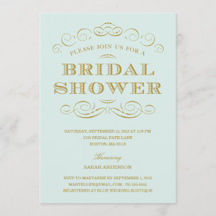 CLASSY SHOWER BRIDAL SHOWER INVITATION KAART