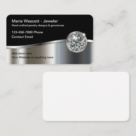 Classy Sieraden Designer Visitekaartjes (Voorkant / Achterkant)