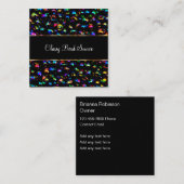 Classy sieraden kralen en crafting vierkante visitekaartje (Voorkant / Achterkant)