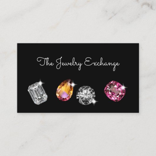 Classy Sieraden Thema Glitzy Visitekaartjes (Voorkant)