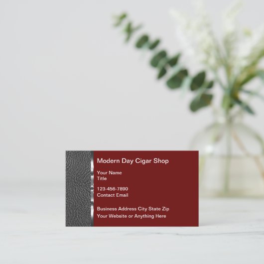 Classy sigaar rook winkel Visitekaartjes (Staand voorkant)
