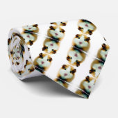 Classy Silk Guinea Pig Love Stripes Stropdas (Opgerold)