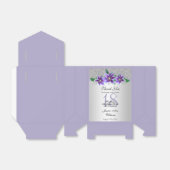 Classy Silver & Clematis Flowers 18e verjaardag Bedankdoosjes (Uitgevouwen)