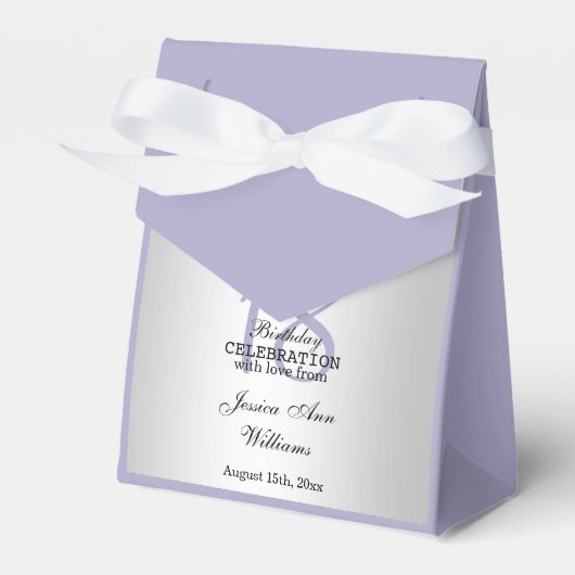 Classy Silver & Clematis Flowers 18e verjaardag Bedankdoosjes (Voorkant Zijde)