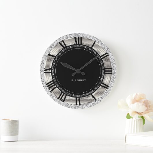 Classy Silver Design Grote Klok (Huis)