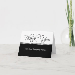 Classy Silver Design - Hartelijk dank voor uw kaar Bedankkaart