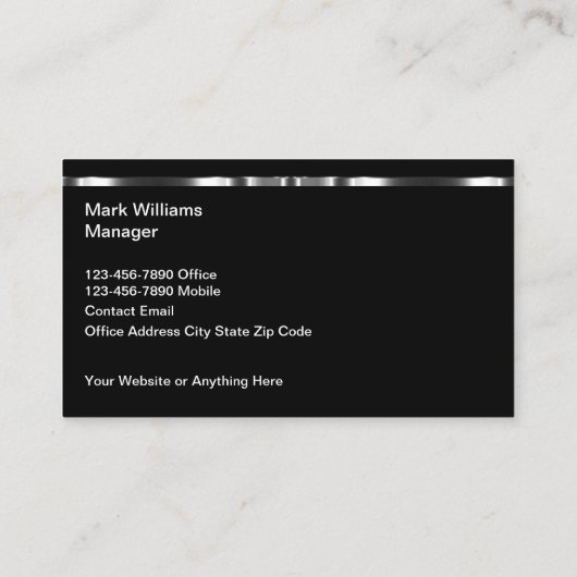 Classy Silver Elements Construction Visitekaartjes (Achterkant)