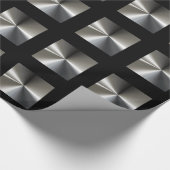 Classy Silver en Black Cadeaupapier (Hoek)