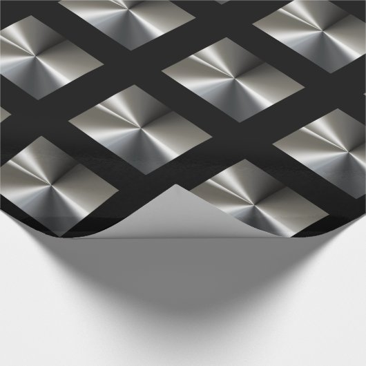Classy Silver en Black Cadeaupapier (Hoek)