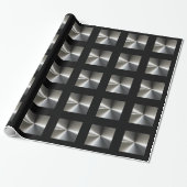 Classy Silver en Black Cadeaupapier (Uitgerold)