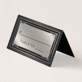 Classy Silver en Black Place Card Visitekaartje (Achterkant)
