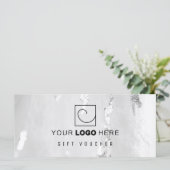 Classy Silver Foil Gift Voucher/Certificate (Staand voorkant)