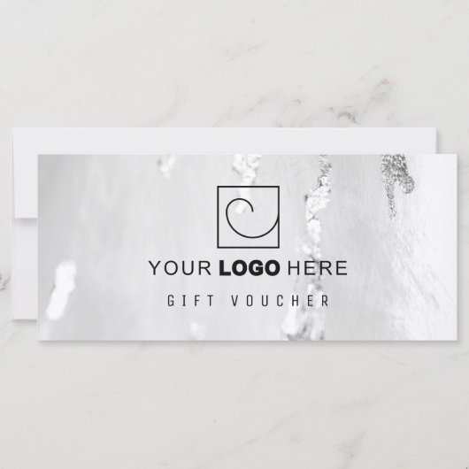 Classy Silver Foil Gift Voucher/Certificate (Voorkant)