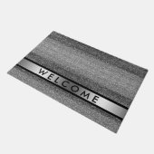 Classy Silver Glitter Welkom Deurmat (Schuin)