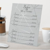 Classy Silver/Grey Geometric Lines met Vonk op Reclamebord Met Voetstuk (Insitu)