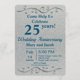 Classy Silver-Jubileum Kaart