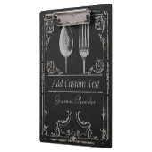 Classy  Silver Spoon Fork op Black Klembord (Links)