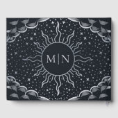 Classy Silver Tarot Kaart Wedding Guest Book Gastenboek (Achterkant)