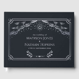 Classy Silver Tarot Kaart Wedding Guest Book Gastenboek
