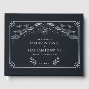 Classy Silver Tarot Kaart Wedding Guest Book Gastenboek