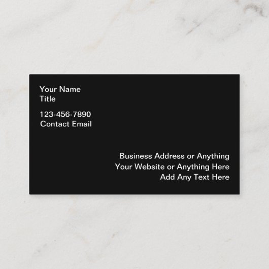 Classy Silver Tone Constructie Visitekaartjes (Achterkant)