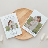 Classy Simple 2 Photo Wedding Kaart