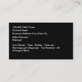 Classy Simple Automotive Repair Service Visitekaartje (Achterkant)